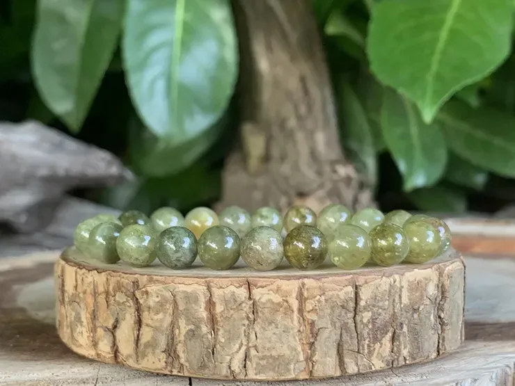 Bracelet Grenat Vert Grossulaire AA