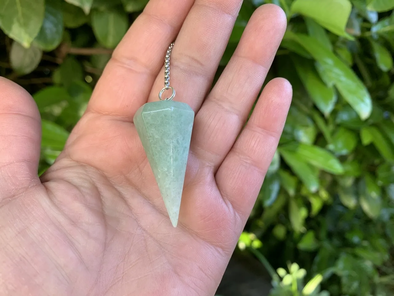Radiesthésie Pendule hexagonale Aventurine verte
