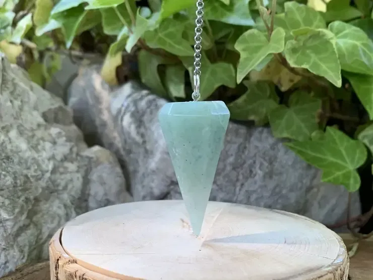 Radiesthésie Pendule hexagonale Aventurine verte