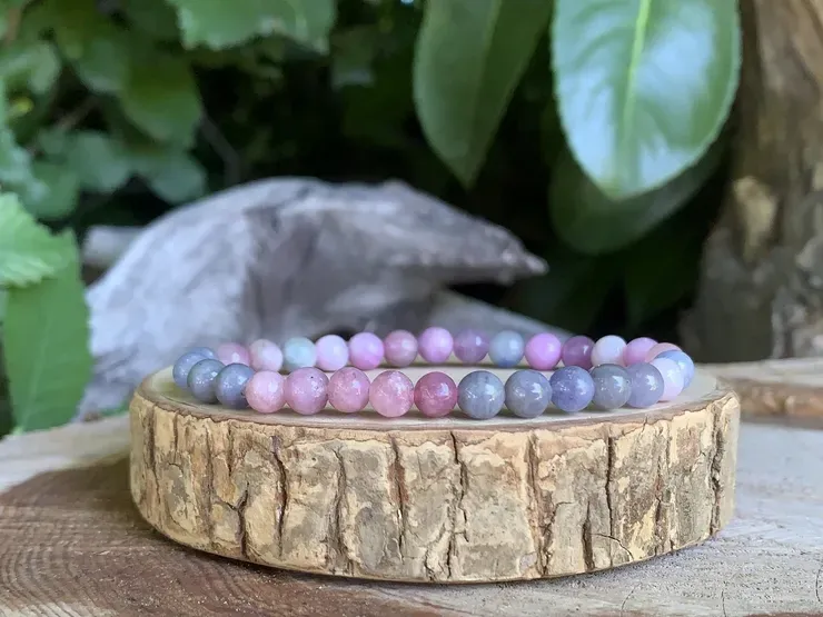 Bracelet Saphir A et Tanzanite AA+ - Réalisation de Soi - Pierres Naturelles Multicolores Haut de Gamme Bracelet Saphir A, Tanzanite AA+