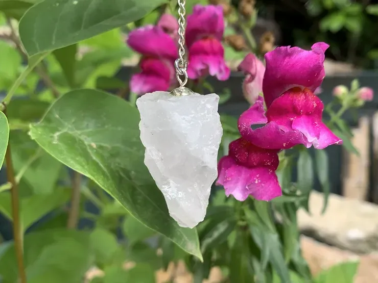 Pendule Cristal de Roche brut A Naturel