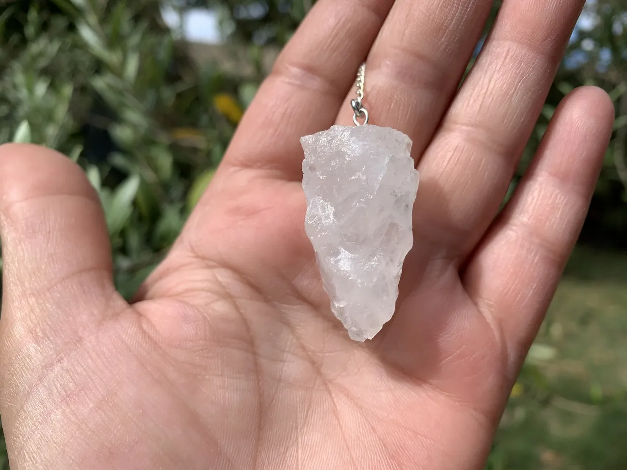 Pendule Cristal de Roche brut A Naturel