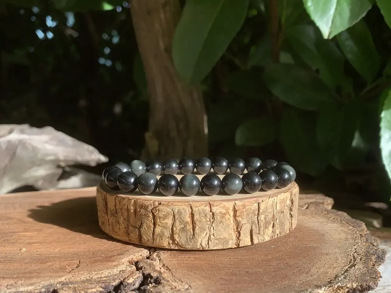 Bracelet énergétique Obsidienne Œil céleste naturelle