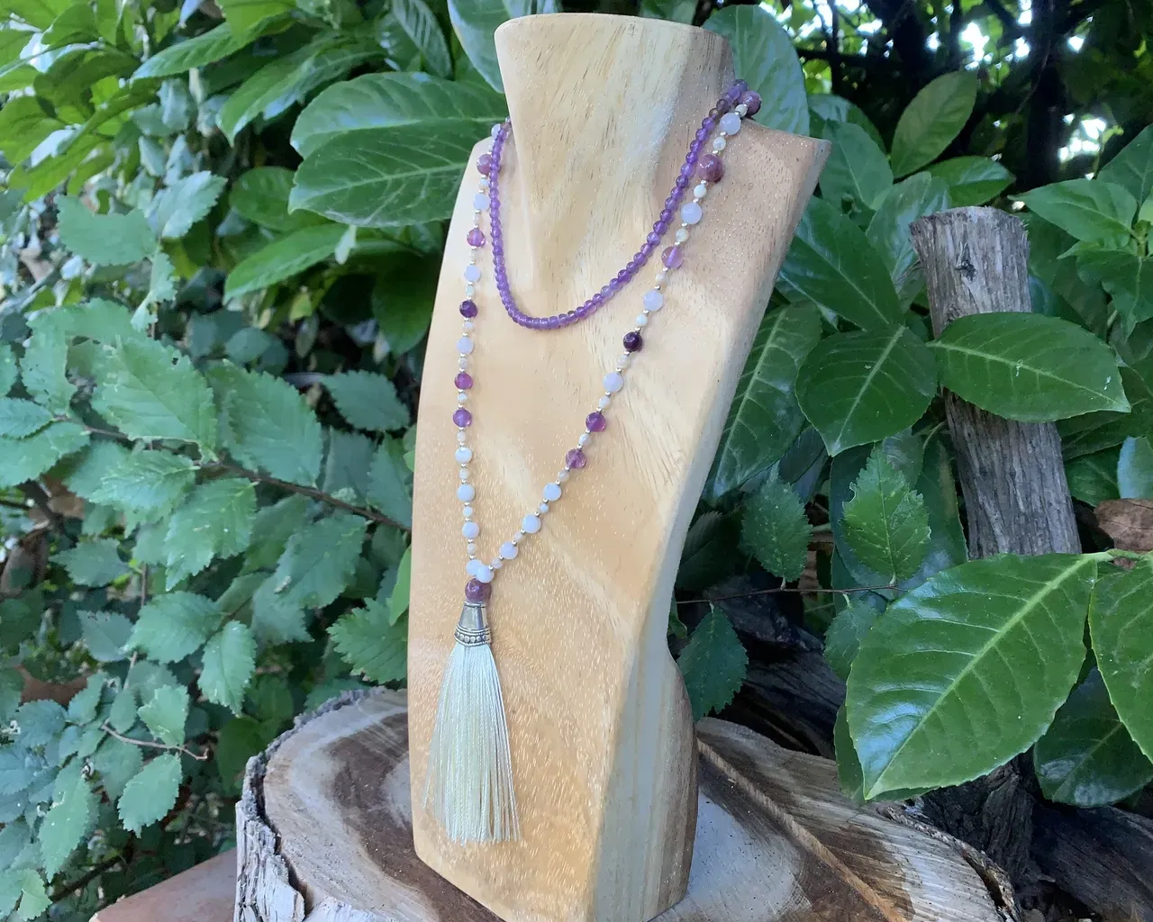 Sautoir Zen Attitude Pierres Naturelles et Argent 925