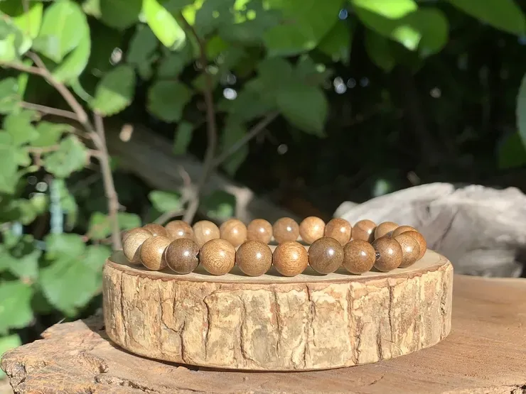 Bracelet Bois de Phoebe naturel d'Indonésie — Fait main France