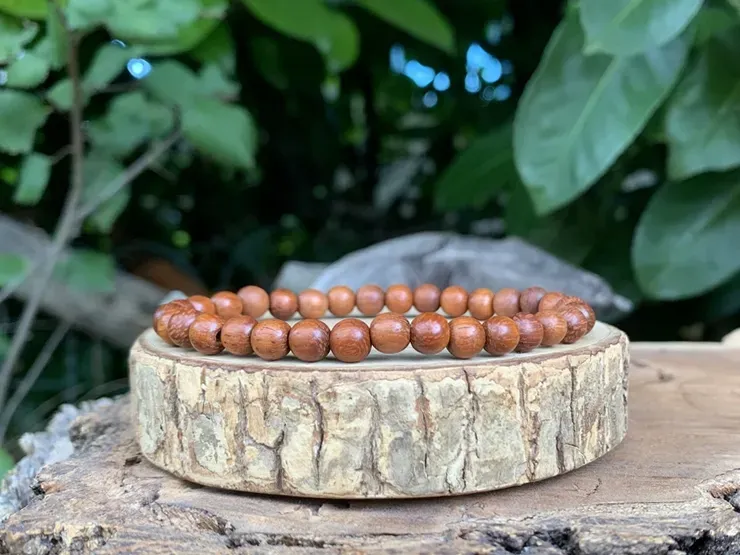 Bracelet Bois de Bayong naturel d'Indonésie — Fait main France