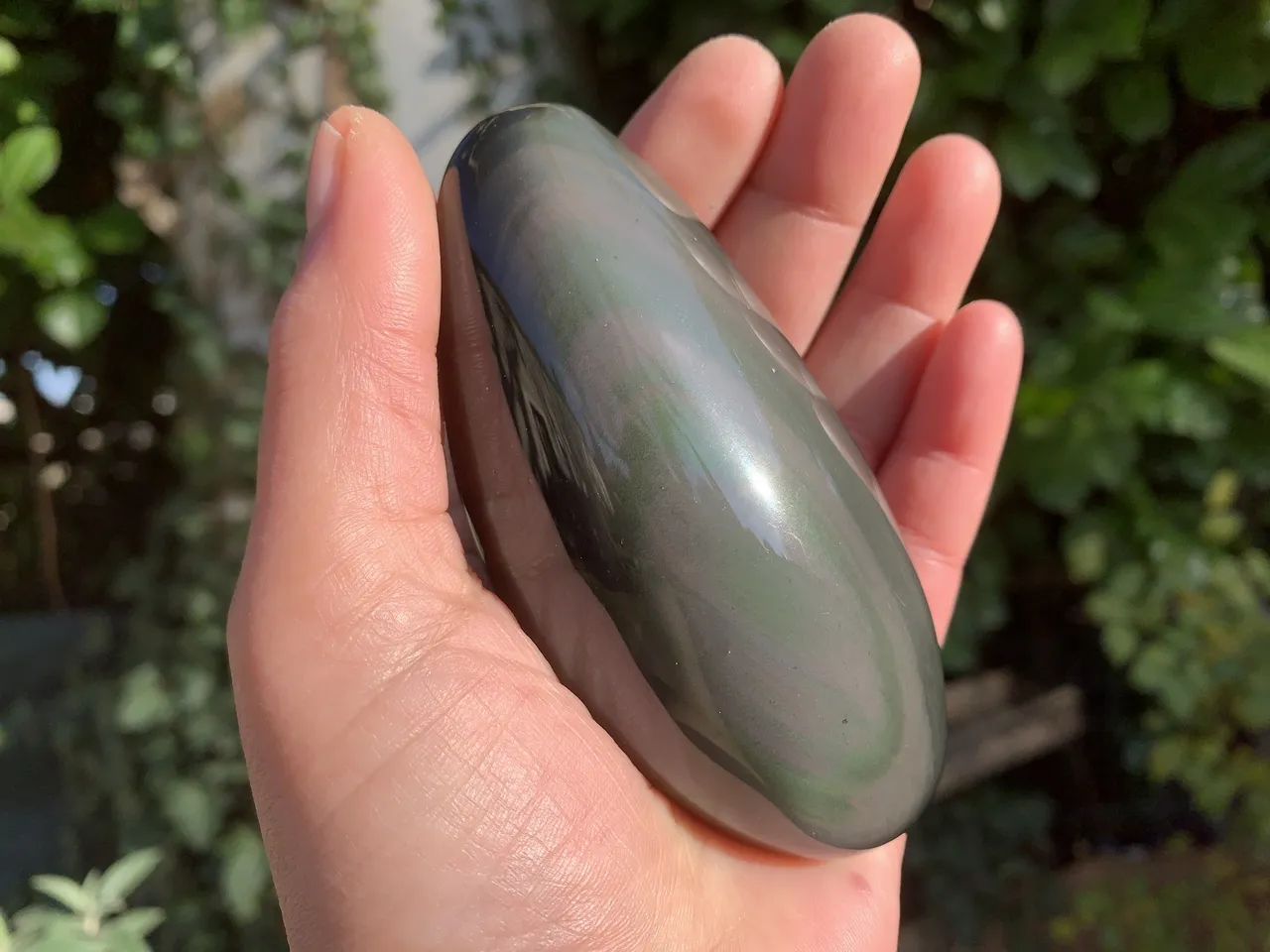 Galet Obsidienne Œil-Céleste AA naturelle | Cristal pour praticiens énergétiques