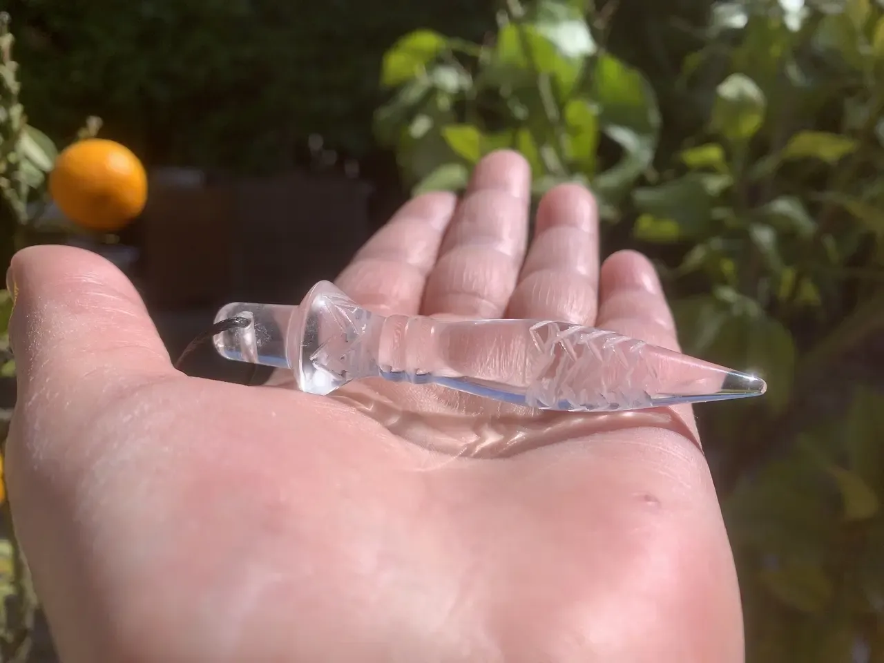 Pendule de Thot en Cristal de Roche Naturel – Qualité AAA – Radiesthésie