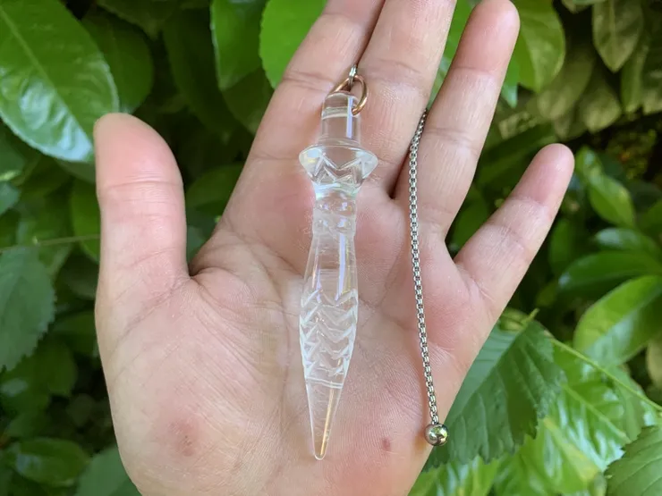 Pendule de Thot Cristal de Roche Extra – Pendule Égyptien de Radiesthésie