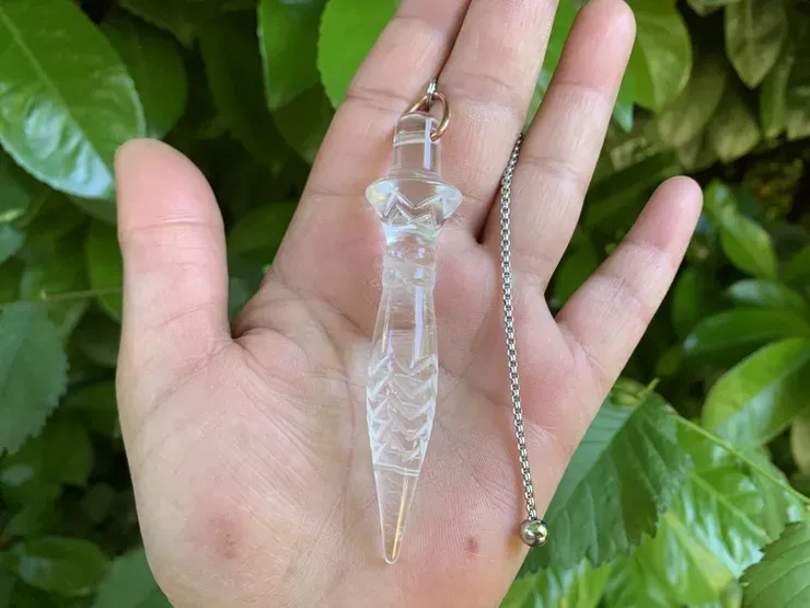 Pendule de Thot Cristal de Roche Extra – Pendule Égyptien de Radiesthésie
