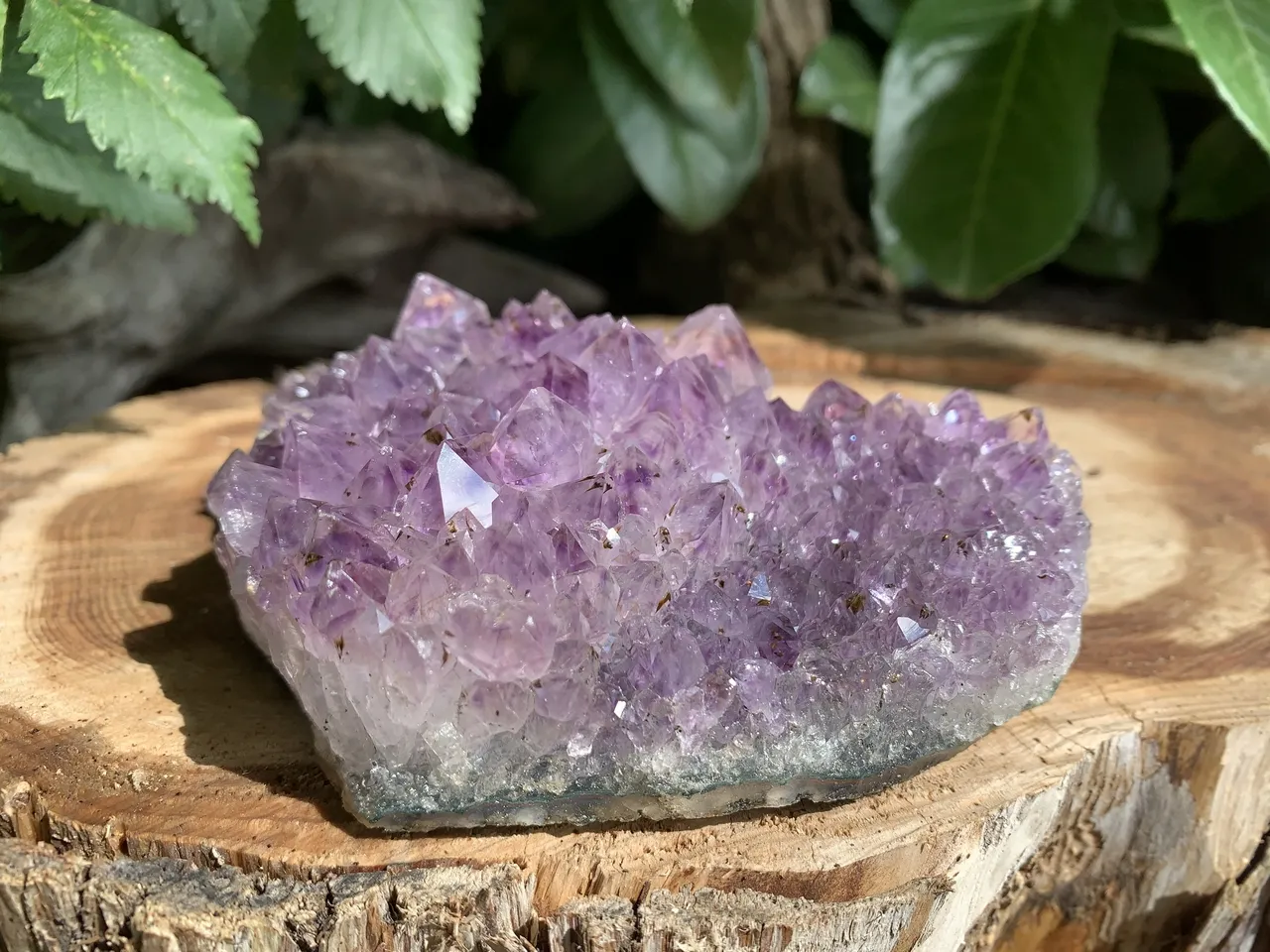 Améthyste du Brésil — druse naturelle — cristaux violets