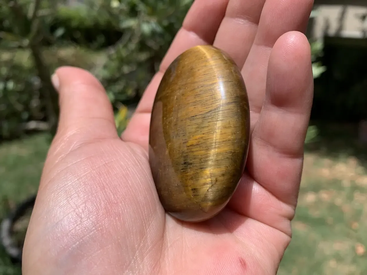 Galet œil de tigre naturel — Namibie