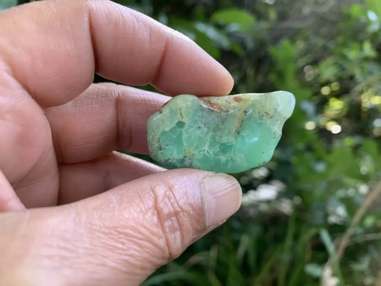 Chrysoprase naturelle — pierre polie — Australie