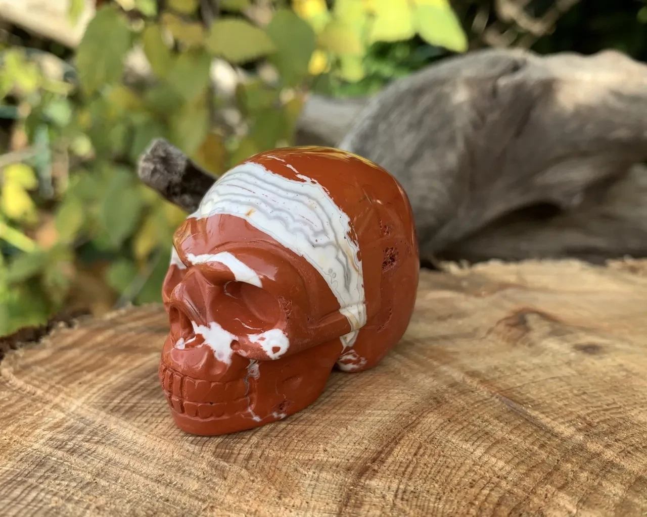Crâne Jaspe rouge naturel – 5 cm – pièce unique
