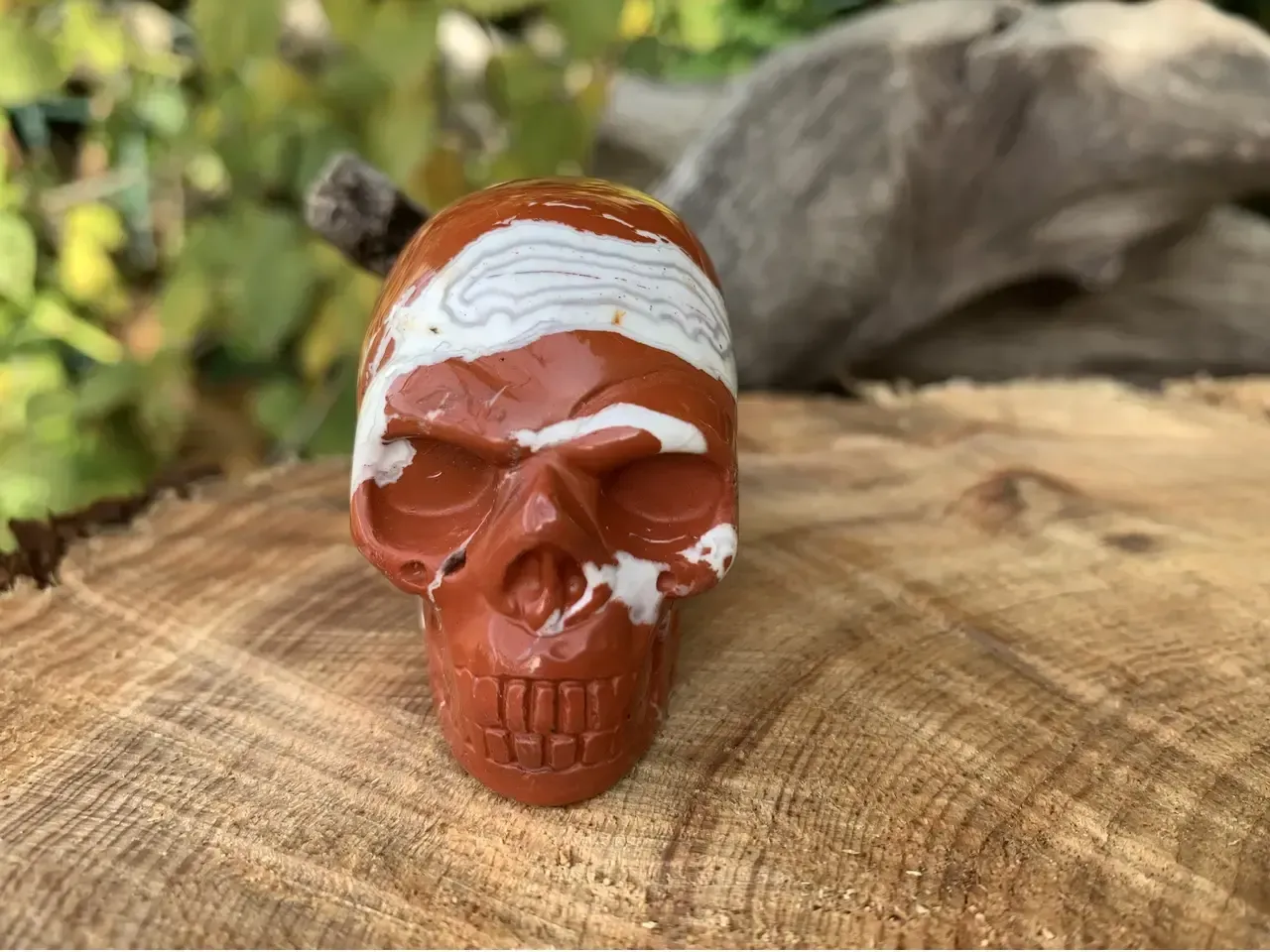 Crâne Jaspe rouge naturel – 5 cm – pièce unique