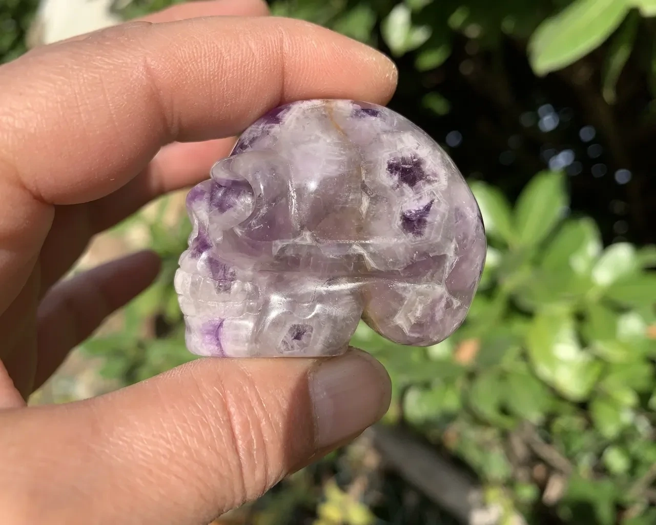 Crâne Améthyste naturelle – 5 cm – pièce unique
