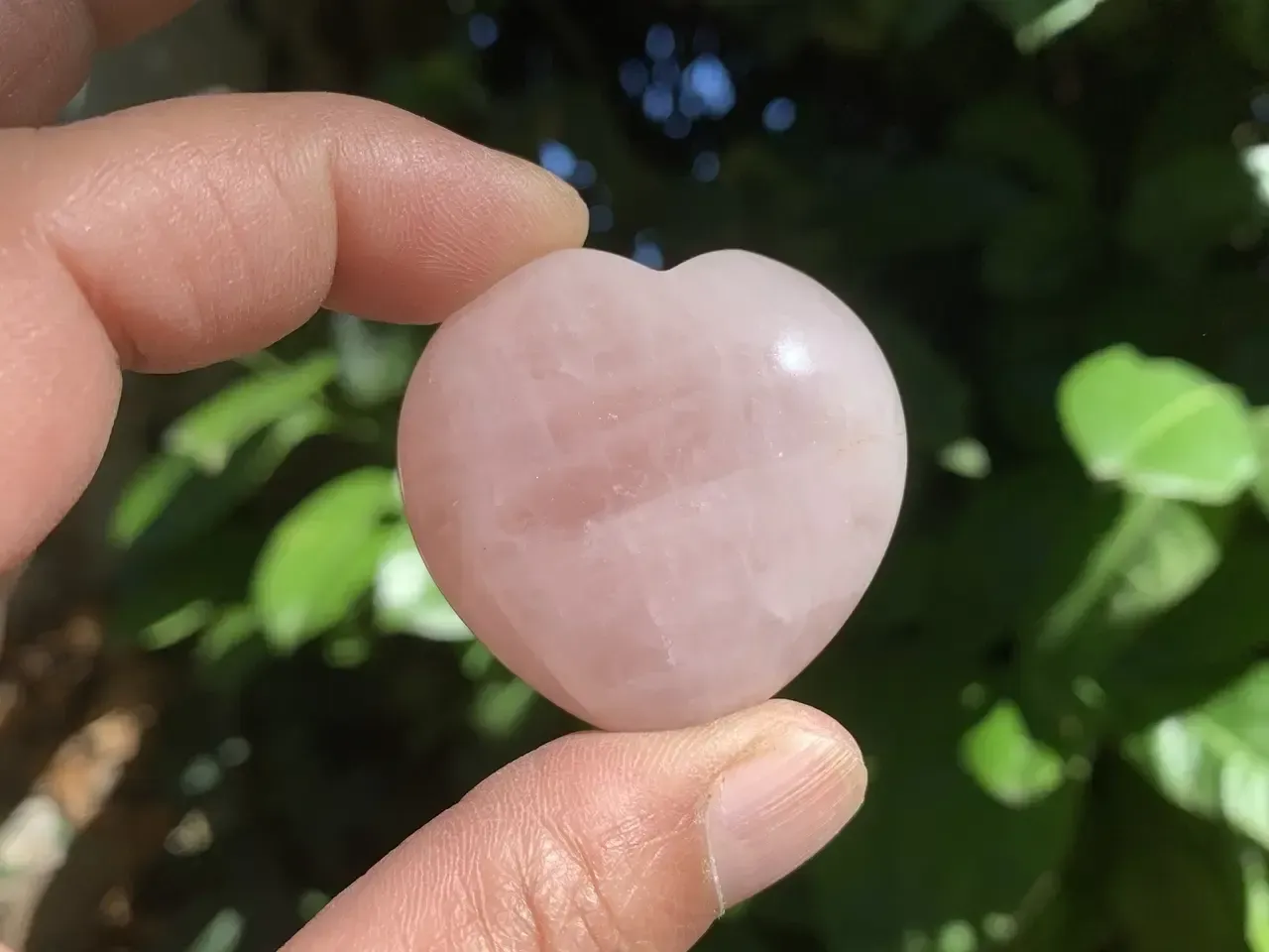 Cœur Quartz rose naturel – pièce unique