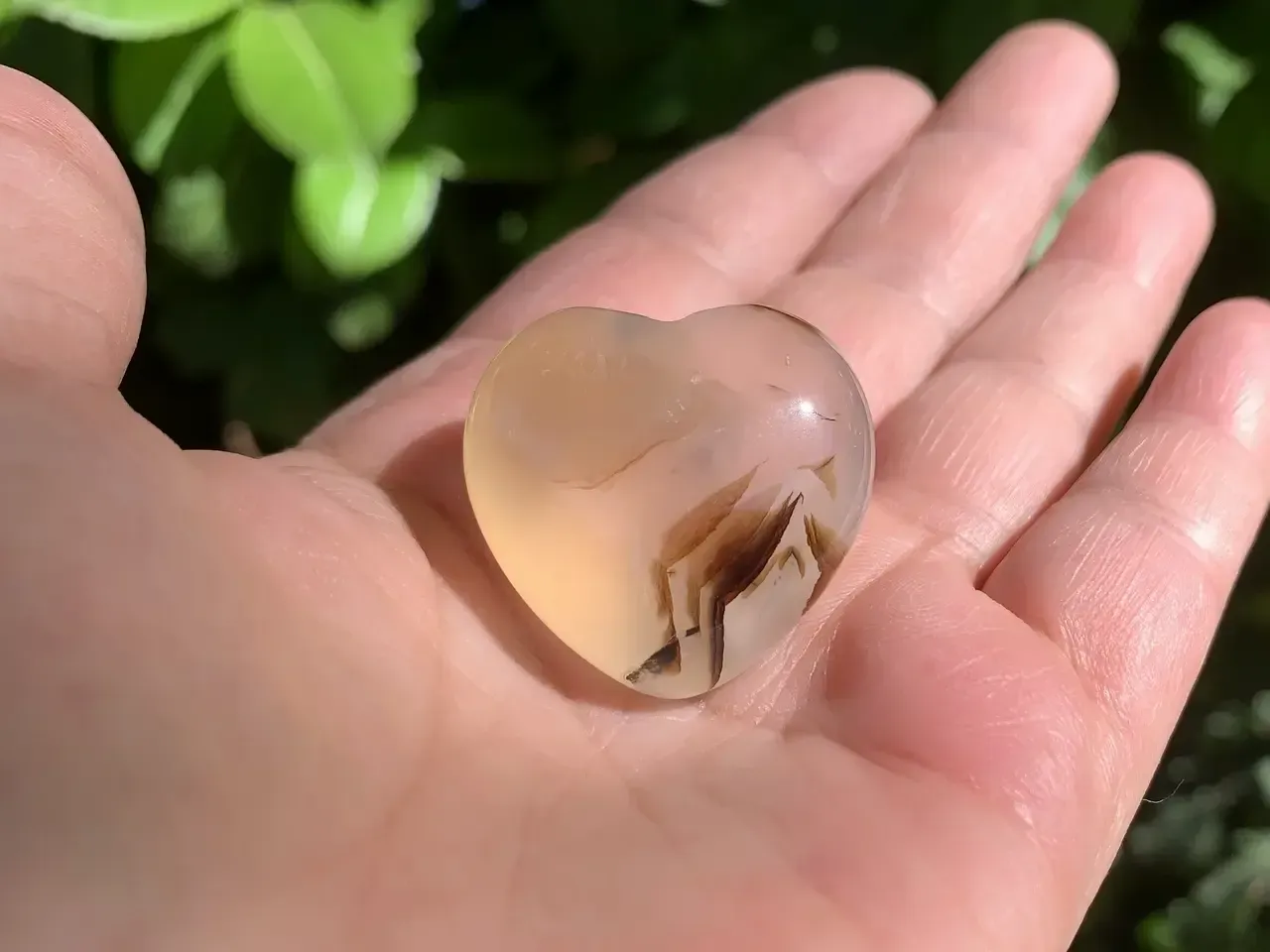 Cœur Agate du Botswana naturelle – pièce unique