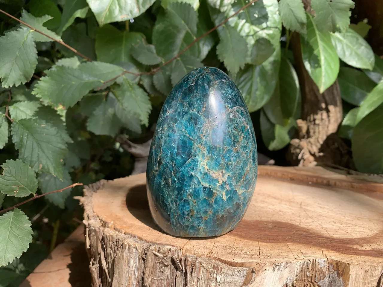 Apatite bleue naturelle de Madagascar — forme libre