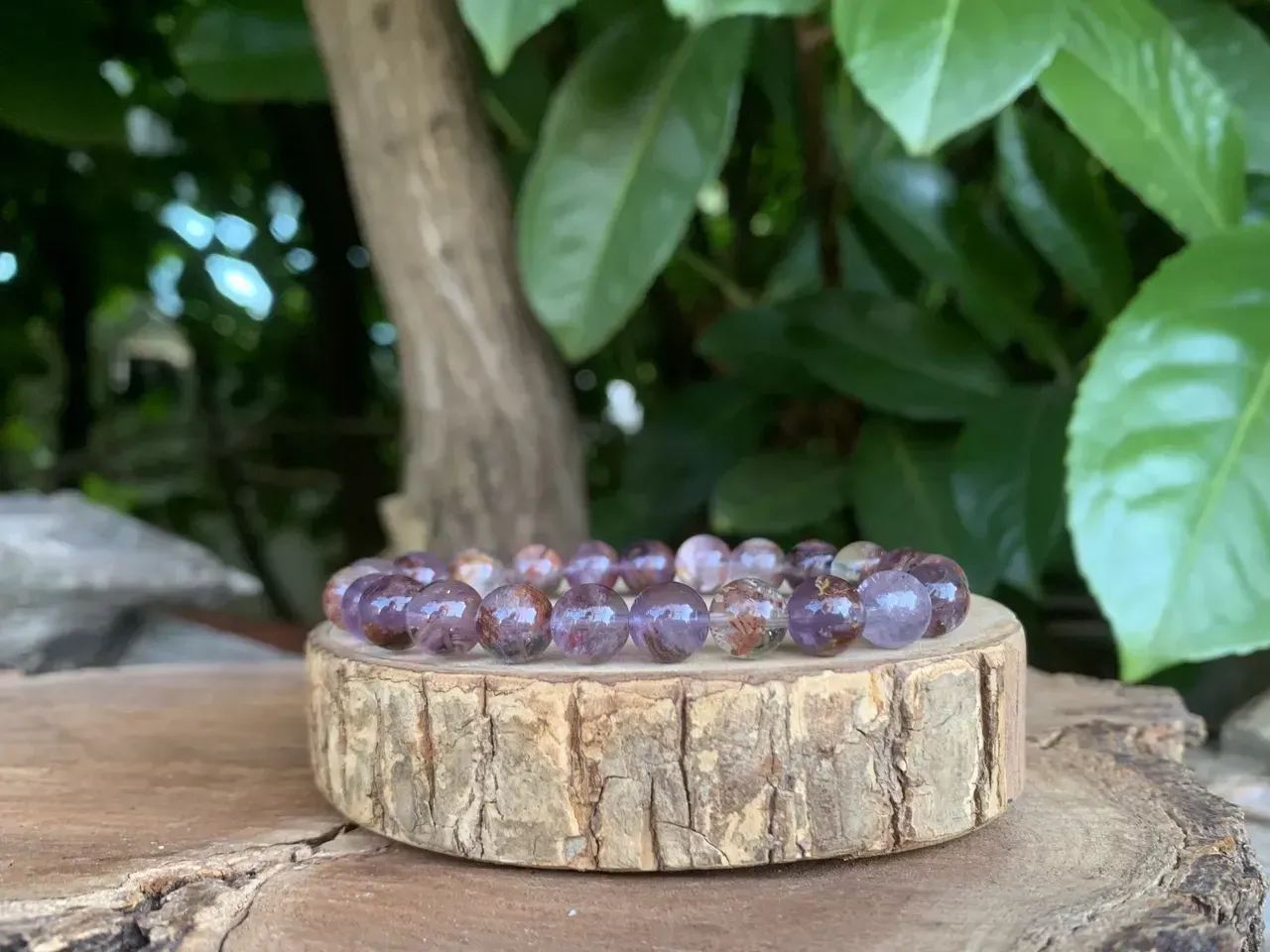 Bracelet Super Seven – Quartz à inclusions naturelles AA – Brésil