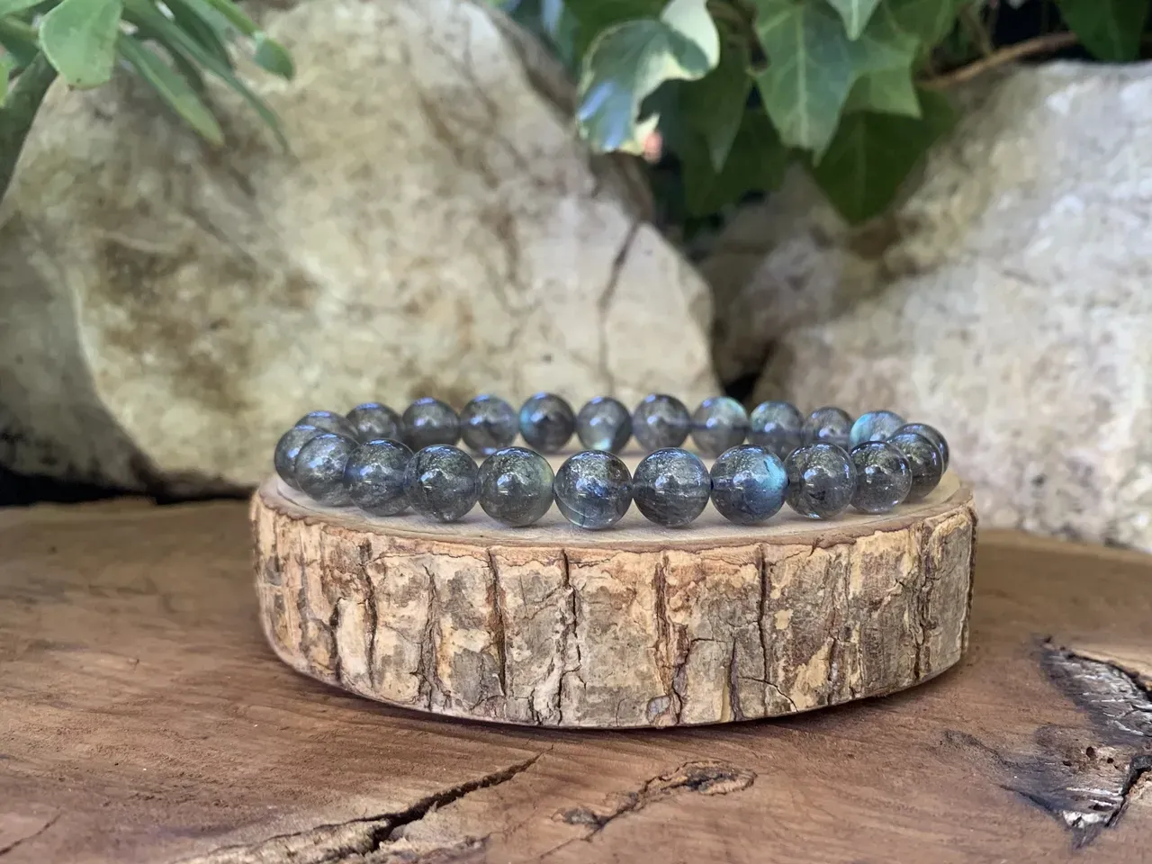 ​Bracelet Labradorite naturelle Grade AAA de Madagascar
