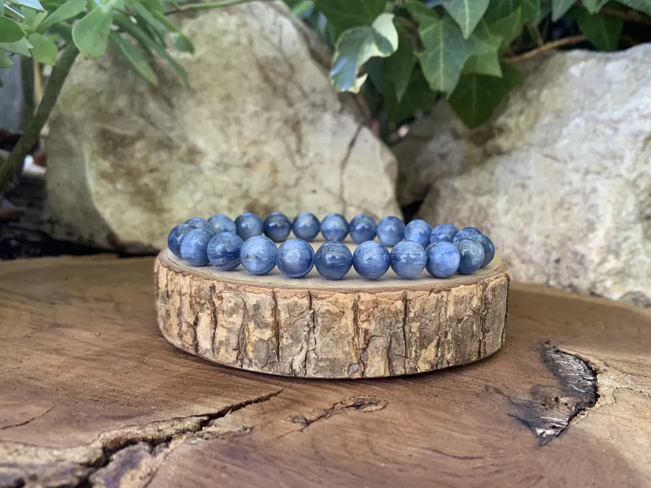Bracelet Cyanite bleue naturelle AAA — Inde