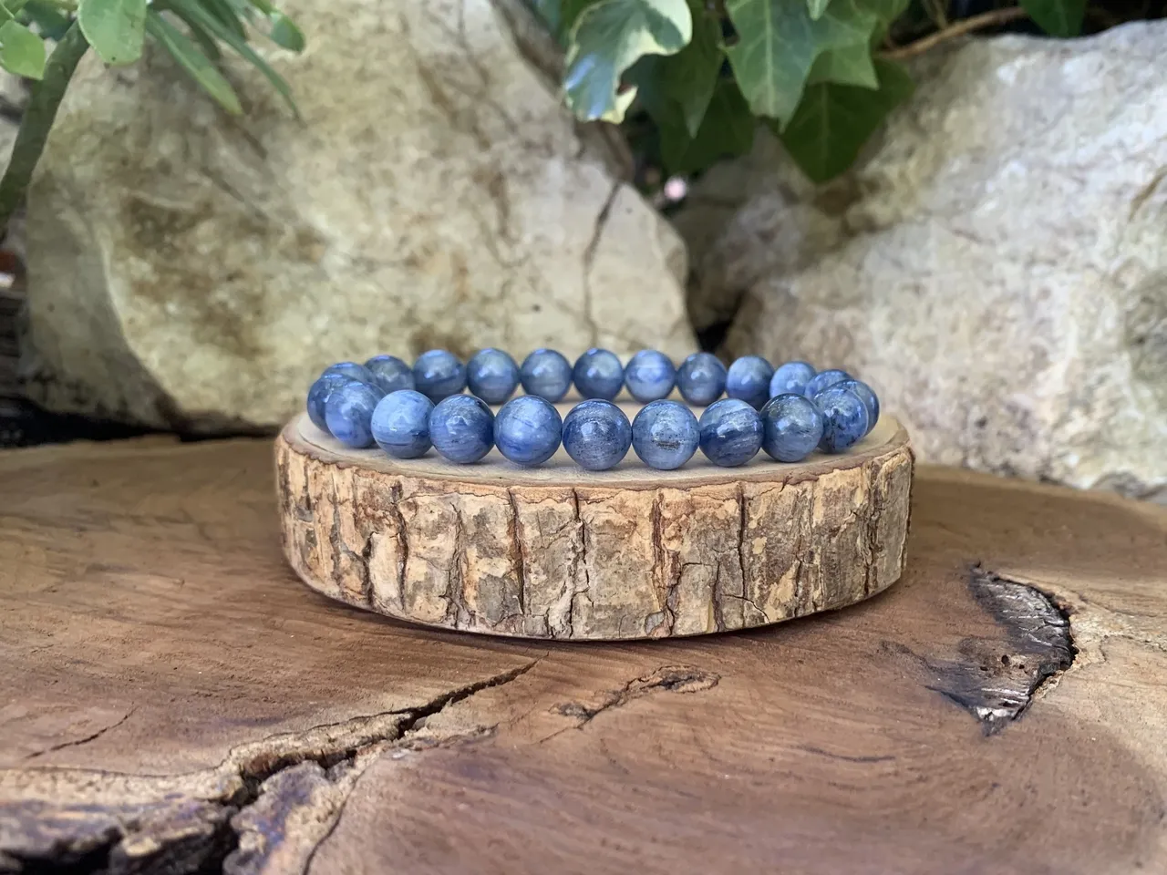 Bracelet Cyanite bleue naturelle AAA — Inde