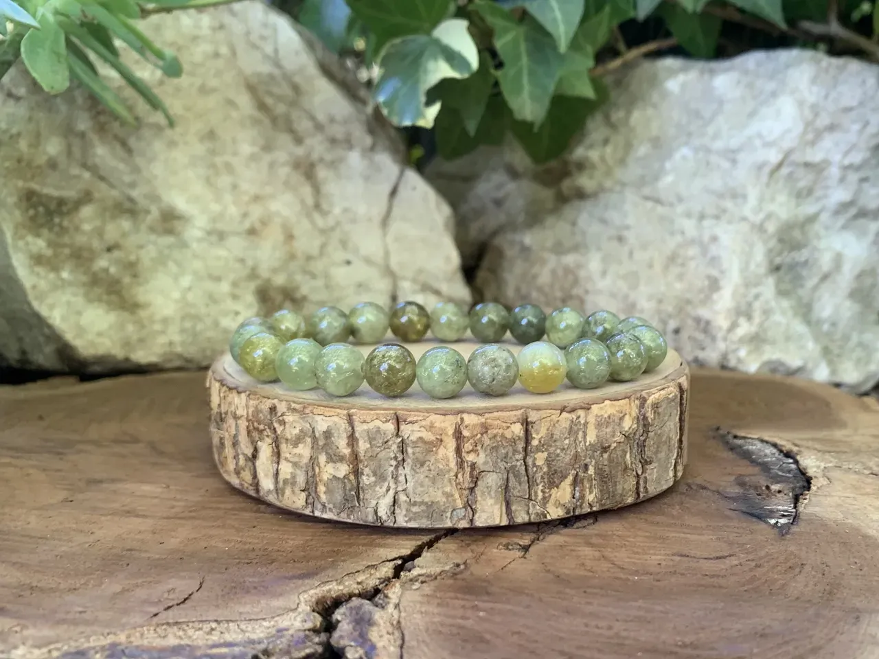 Bracelet Grenat vert naturel A+ – Mozambique Bracelet Grenat vert naturel A+ – Mozambique