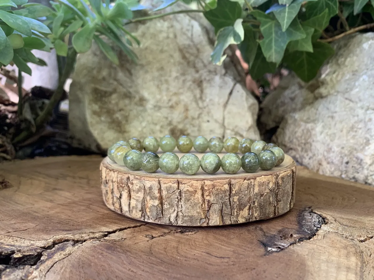 Bracelet Grenat vert naturel A+ – Mozambique