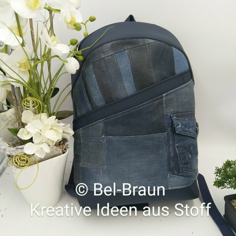 Rucksack Roano , Jeans-Patchwork Rucksack Roano , Jeans-Patchwork