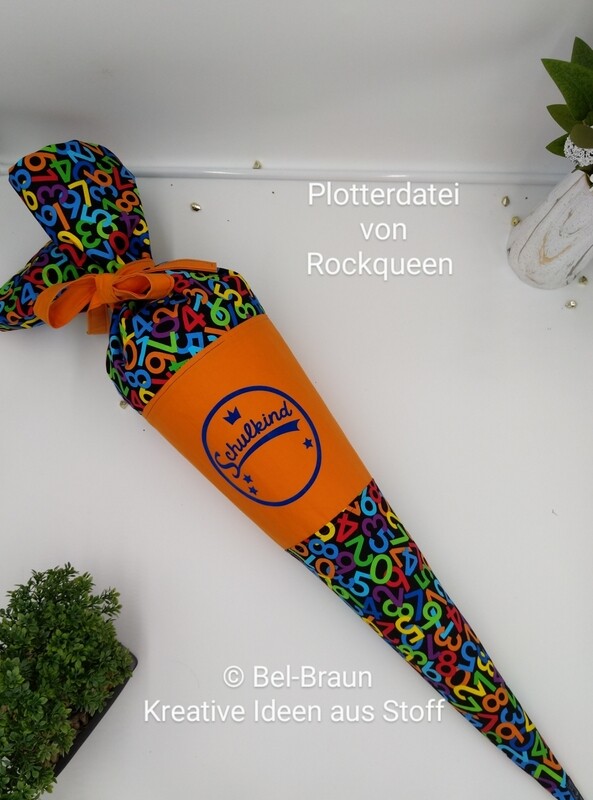 Schultüte , bunt mit Zahlen 