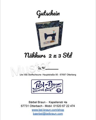 Gutschein Nähkurs 