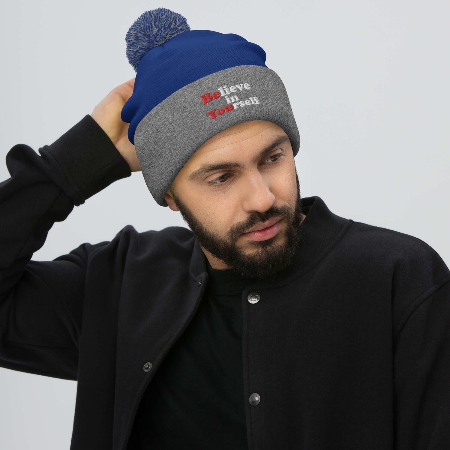 Believe in Yourself Pom-Pom Beanie by the Fritz