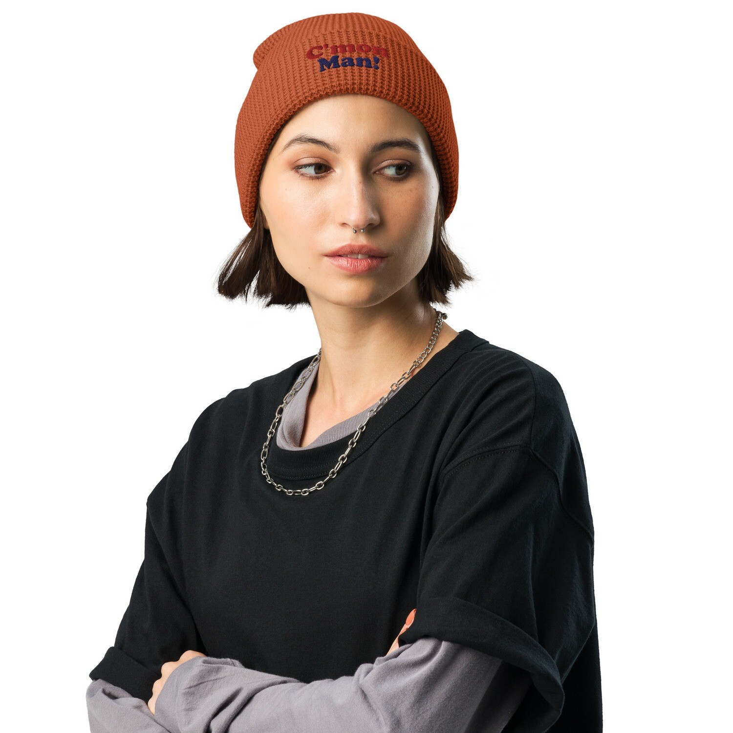 C&#39;mon Man! Waffle beanie