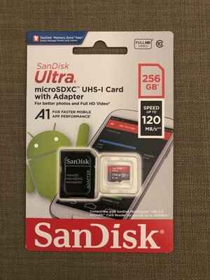 SANDISK 256GB ULTRA UHS-1 MICROSD CARD