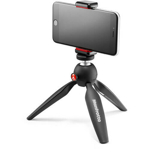 Manfrotto PIXI Smart Mini Tripod with Universal Smartphone Clamp
For Smartphones and Compact Camera