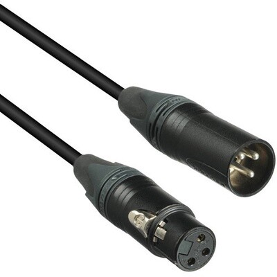 Kopul Premium Performance 3000 Series XLR Male to XLR Female Microphone Cable (100', Black)