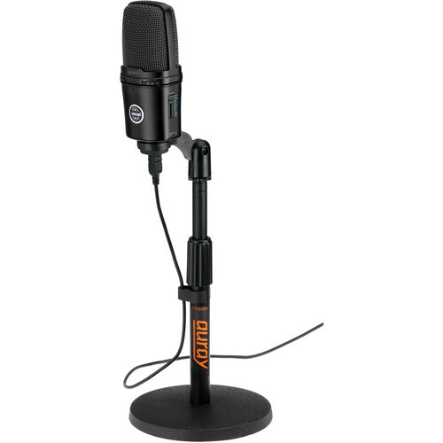 Auray Telescoping Tabletop Microphone Stand (Black)