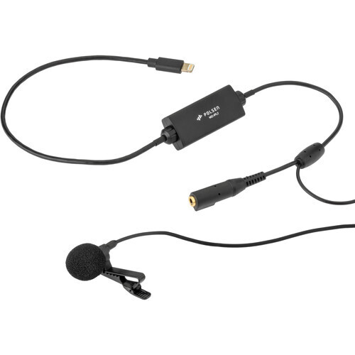 Polsen MO-IPL2 Lavalier Microphone with Lightning Connector and Headphone Jack for iOS Devices