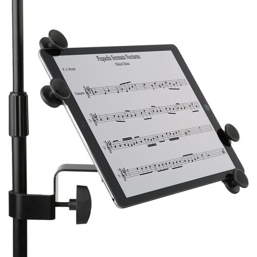 Auray IPU-108 Universal Tablet Stand Adapter Kit with Telescoping Tabletop Mic Stand and Thread Adapter