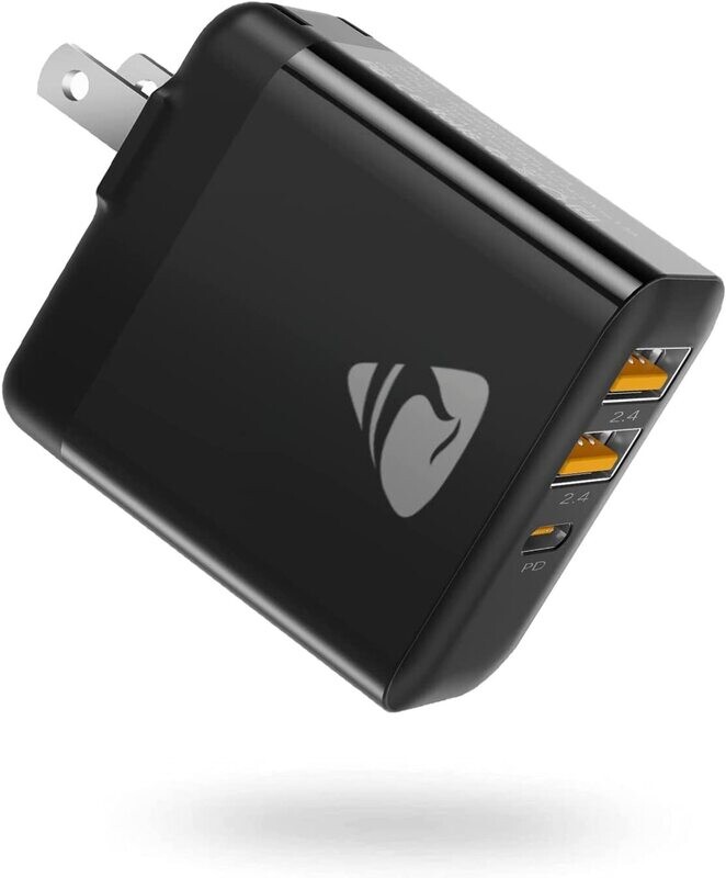 USB C Wall Charger, Aioneus 3-Port 30W Fast Charging Plug, Type C PD 3.0 Charger Block - New