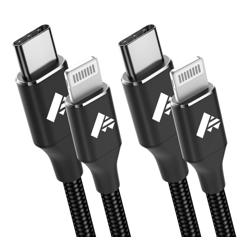 USB C to Lightning Cable 3ft, MFi Certified iPhone Cable to Type C Charging Cord Nylon Braided-New