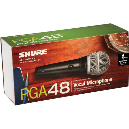 Shure PGA48 Dynamic Vocal Microphone (XLR to 1/4" Cable)