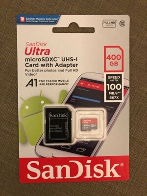 SanDisk 400GB Ultra UHS-I microSDXC Memory Card - New