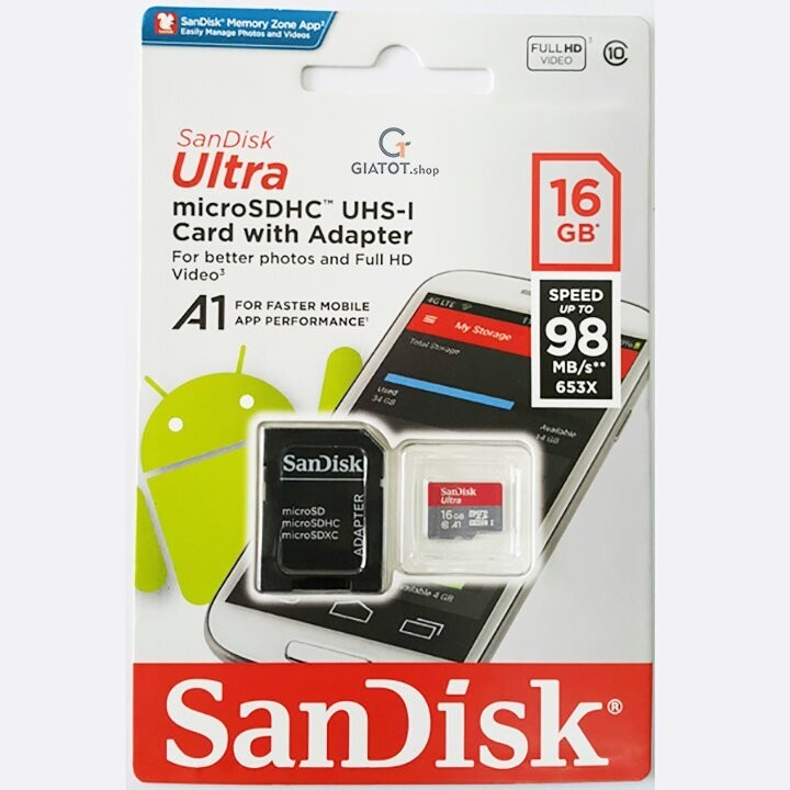 Sandisk 16GB Ultra Micro Sd Card