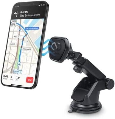 Naztech MagBuddy Elite Car Dash Phone Mount & Device Holder [Hands Free] for iPhone/Android
