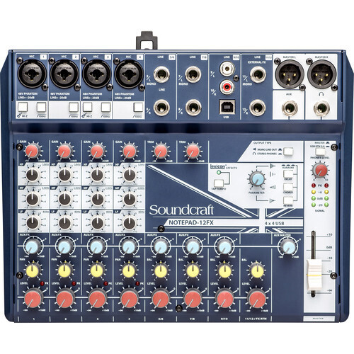 Soundcraft Notepad-12FX Small-Format Analog Mixing Console with USB I/O and Lexicon Effects - New