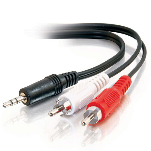 C2G 12ft (3.7m) Value Series™ One 3.5mm Stereo Male To Two RCA Stereo Male Y-Cable