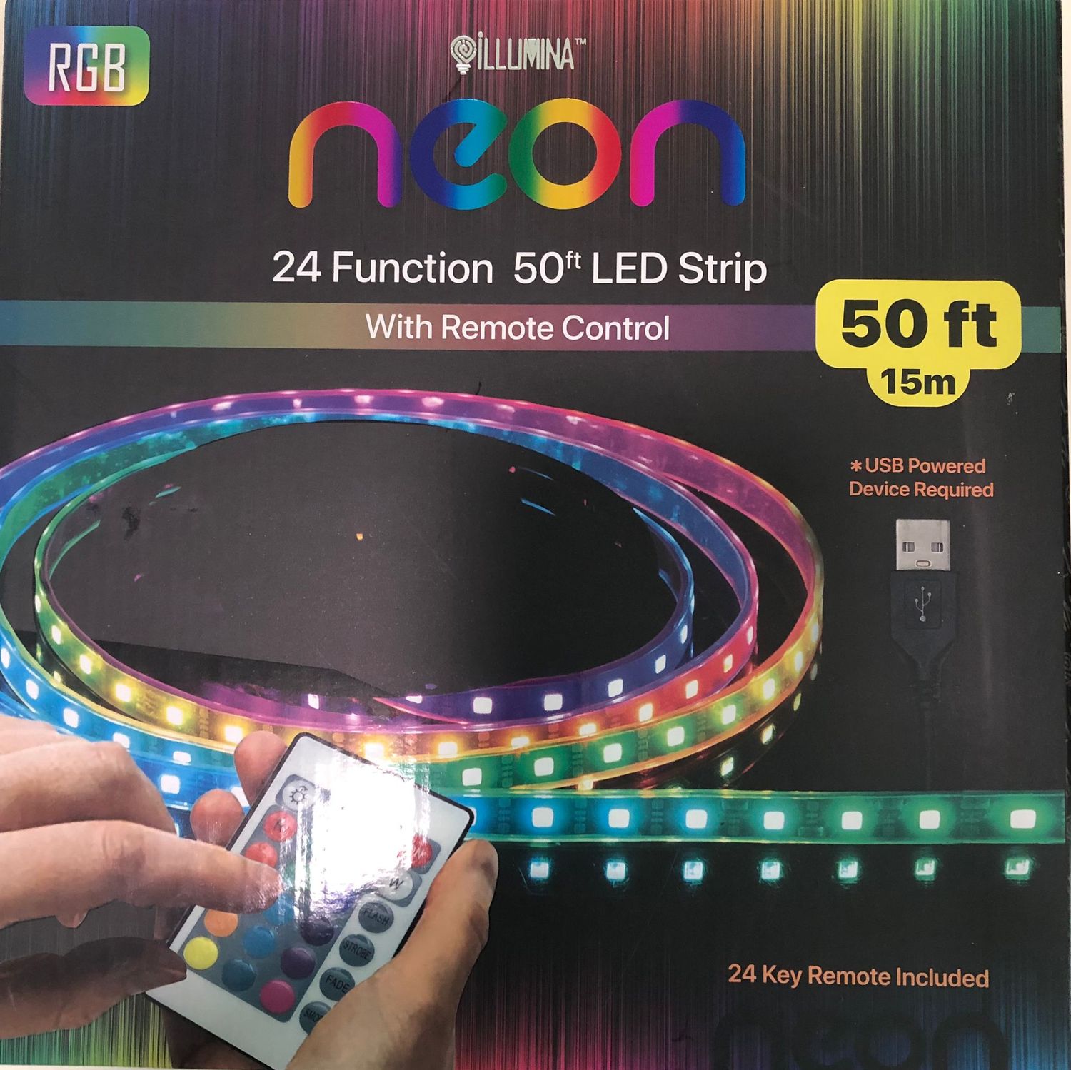 NEON Wireless Color 50 FT Light Strip - New