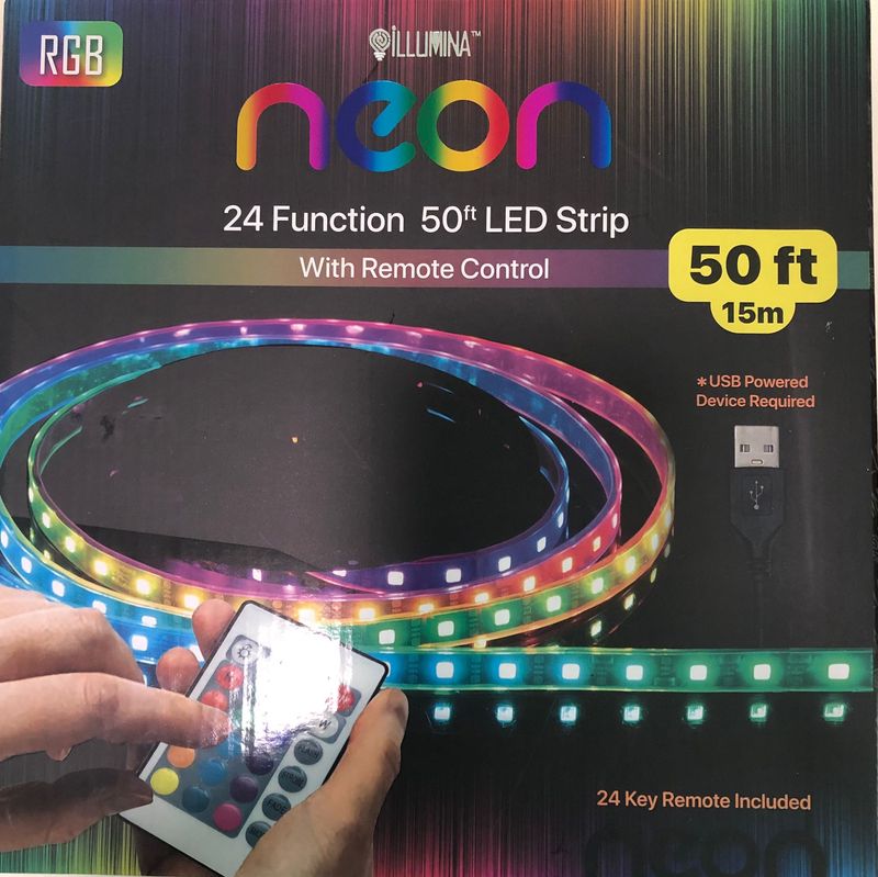 NEON Wireless Color 50 FT Light Strip - New